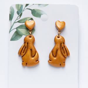 Bunnies - Gold with Hearts