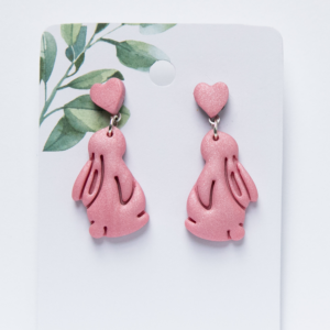 Bunnies - Pink with Hearts