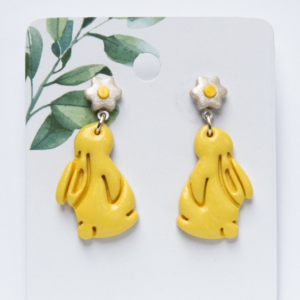 Bunnies - Yellow with Flowers