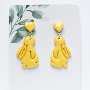 Bunnies - Yellow with Hearts